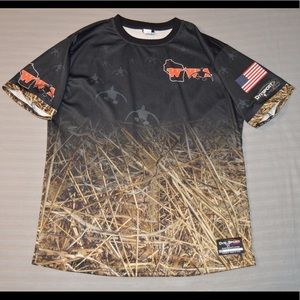 Wisconsin Waterfowl Allover Print Event Staff Tee